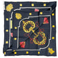 Second hand Hermes Foulard 90 Silk Les Clefs Black - Tabita Bags