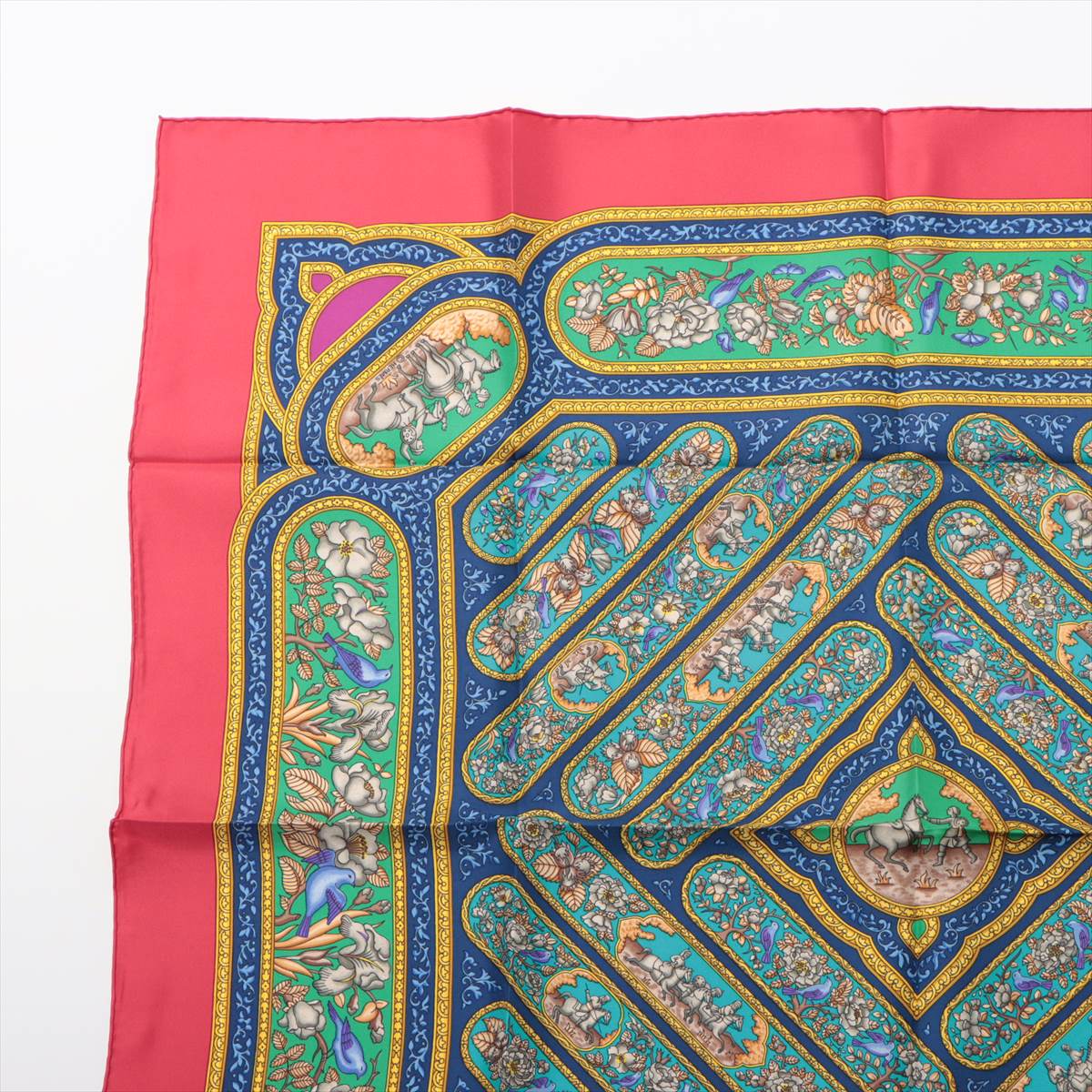 Second hand Hermes Foulard 90 Silk Qalamdan Karamdan Multicolor - Tabita Bags