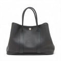 Second hand Hermes Garden Party 30 Leather Tote Handbag Black - Tabita Bags