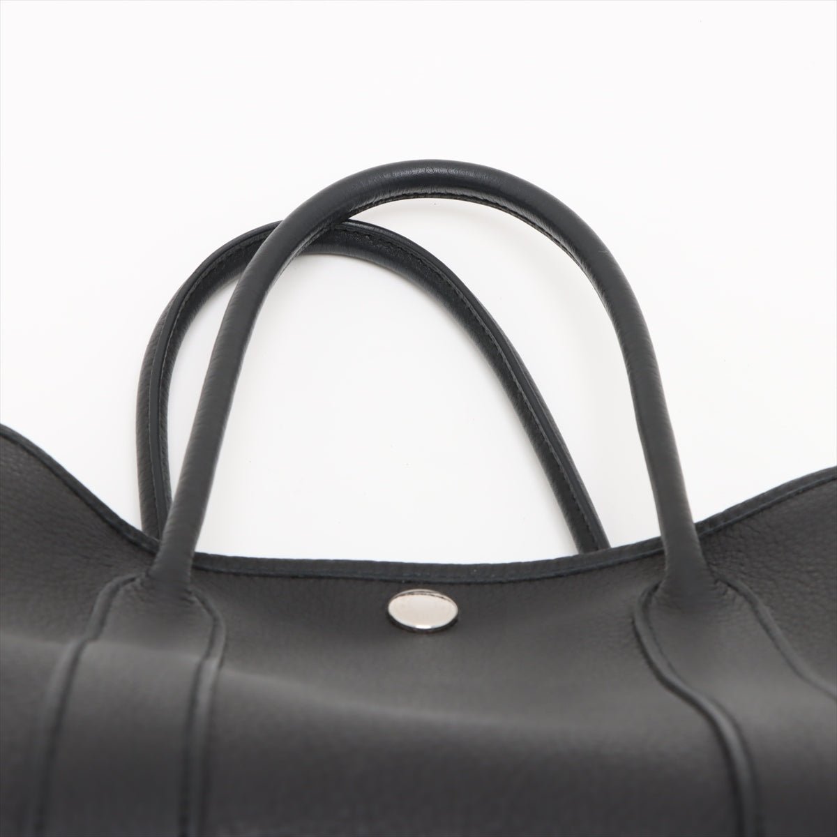 Second hand Hermes Garden Party 30 Leather Tote Handbag Black - Tabita Bags