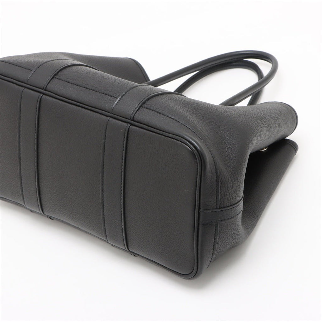 Second hand Hermes Garden Party 30 Leather Tote Handbag Black - Tabita Bags