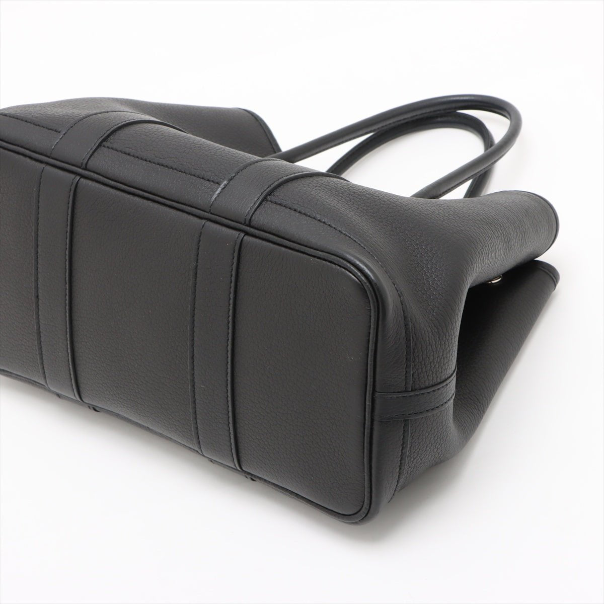 Second hand Hermes Garden Party 30 Leather Tote Handbag Black - Tabita Bags