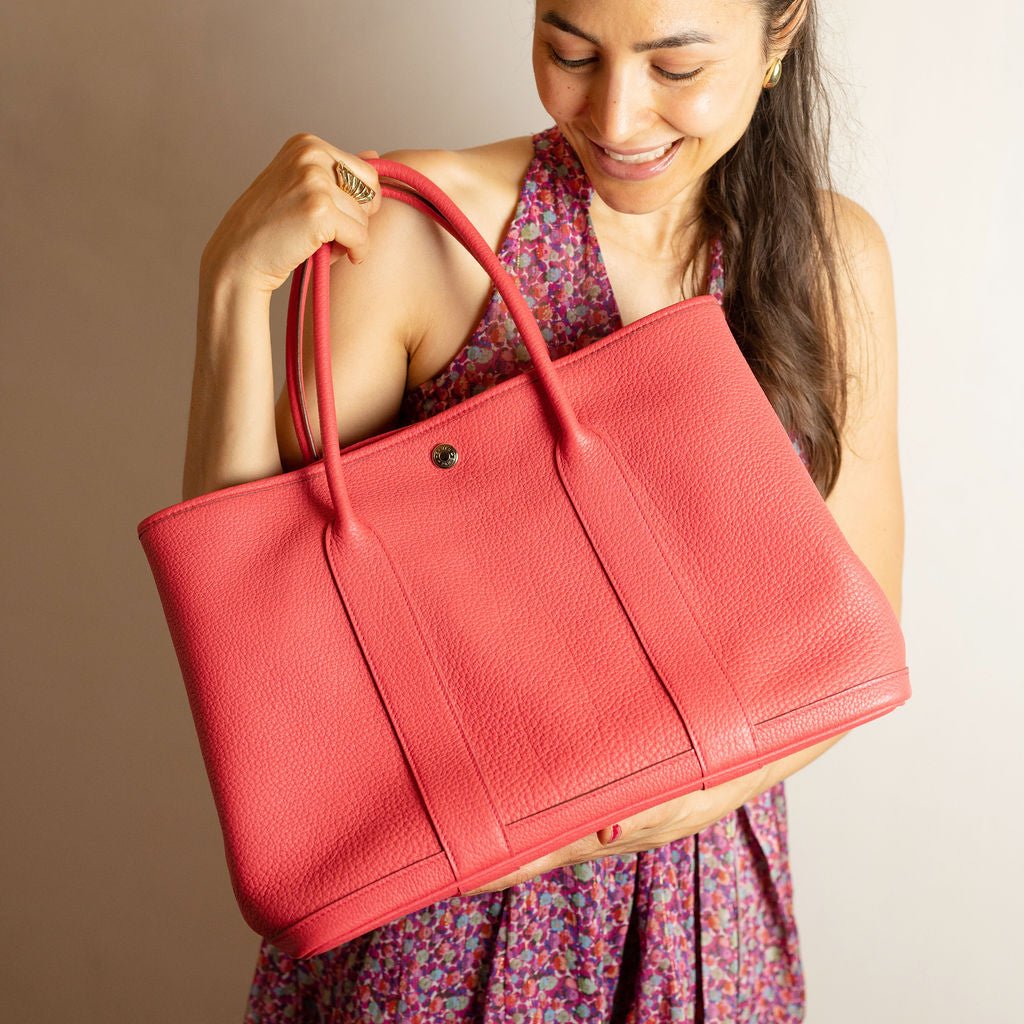 Second hand Hermes Garden Party 36 Canvas Tote Handbag Bougainvillea - Tabita Bags