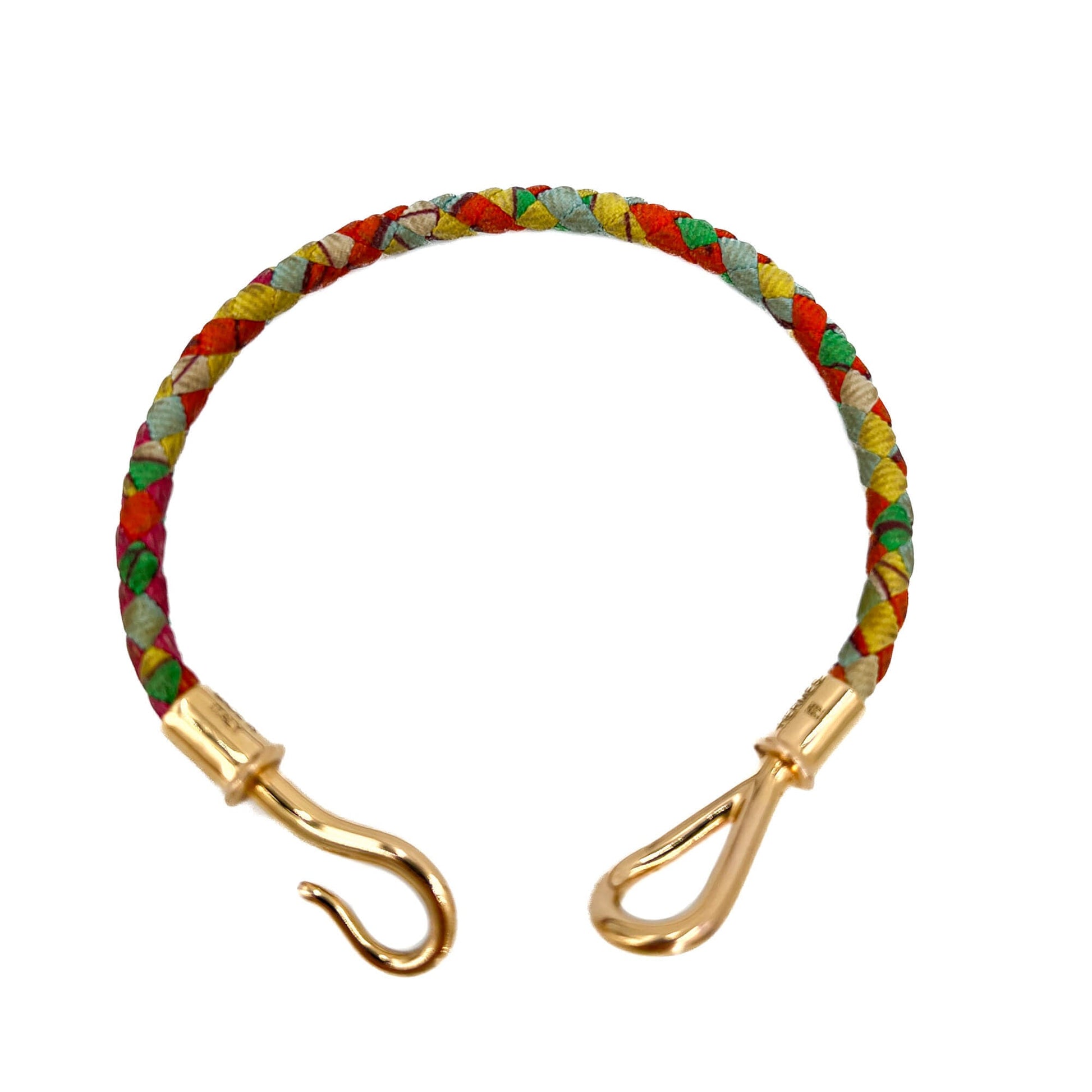 Second hand Hermes Glenan Intrecciato Fabric Bracelet S Multicolor - Tabita Bags