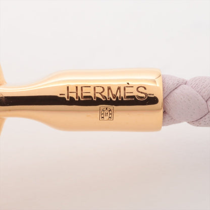 Second hand Hermes Glénan T2 Intrecciato Swift Leather Bracelet Mauve Pâle - Tabita Bags