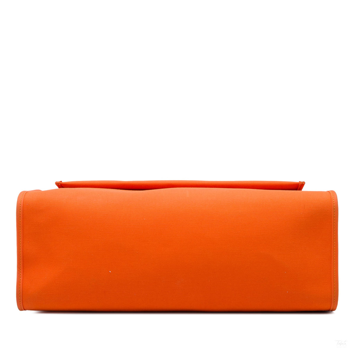 Second hand Hermes Herbag 39 Leather & Canvas 1 Pouch Top-handle Handbag Orange - Tabita Bags
