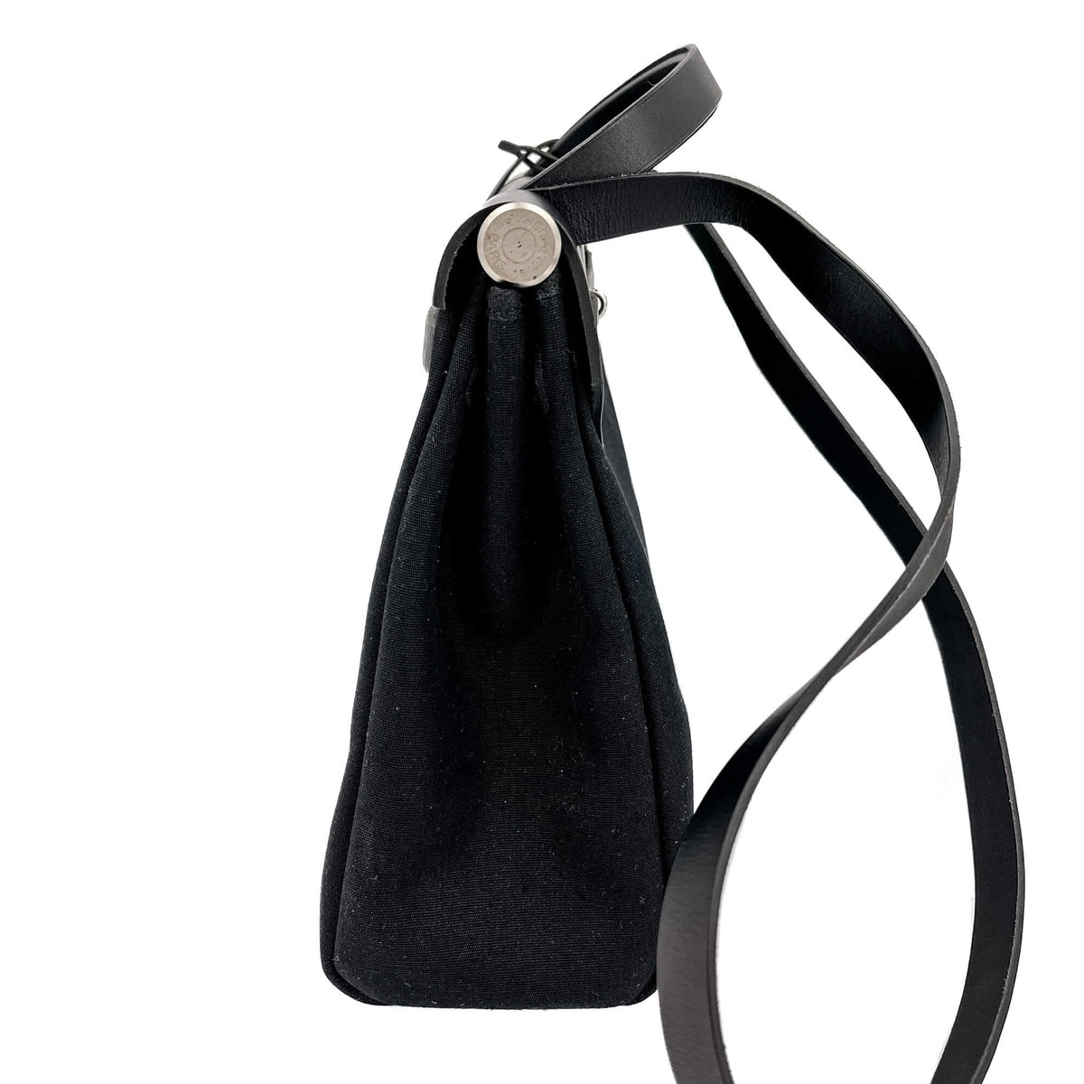 Second hand Hermes Herbag Canvas 2 - Ways Top - handle Handbag 2 - Sacs Black - Tabita Bags