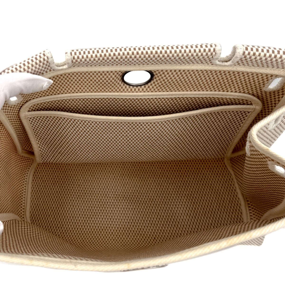 Second hand Hermes Herbag Canvas 2 - Ways Top - handle Handbag 2 - Sacs Black - Tabita Bags