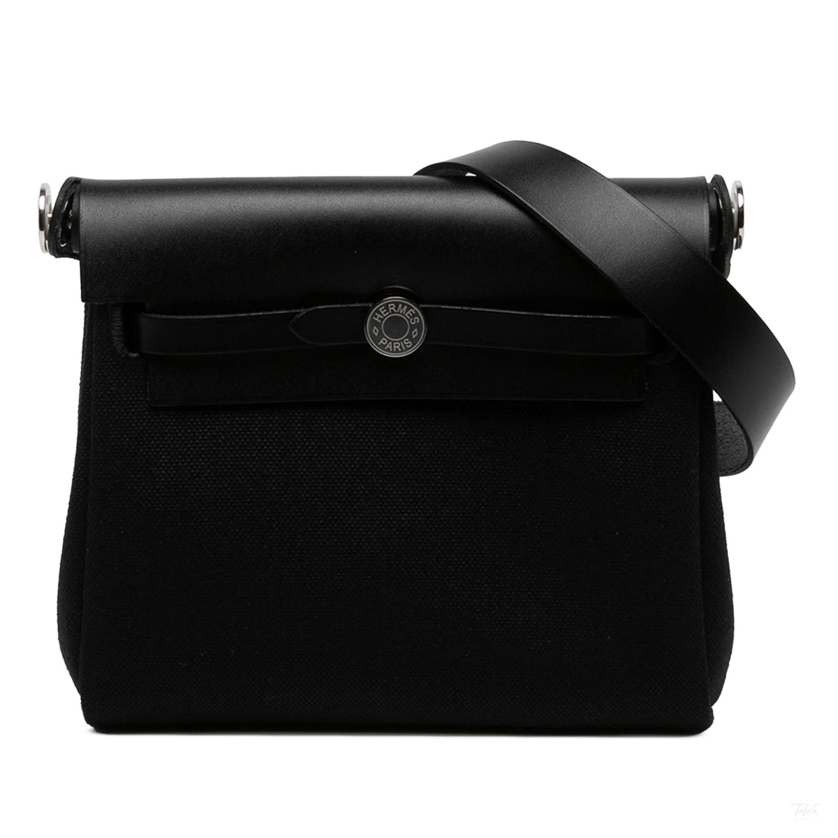 Second hand Hermes Herbag Mini Vache Hunter Leather Crossbody Black - Tabita Bags