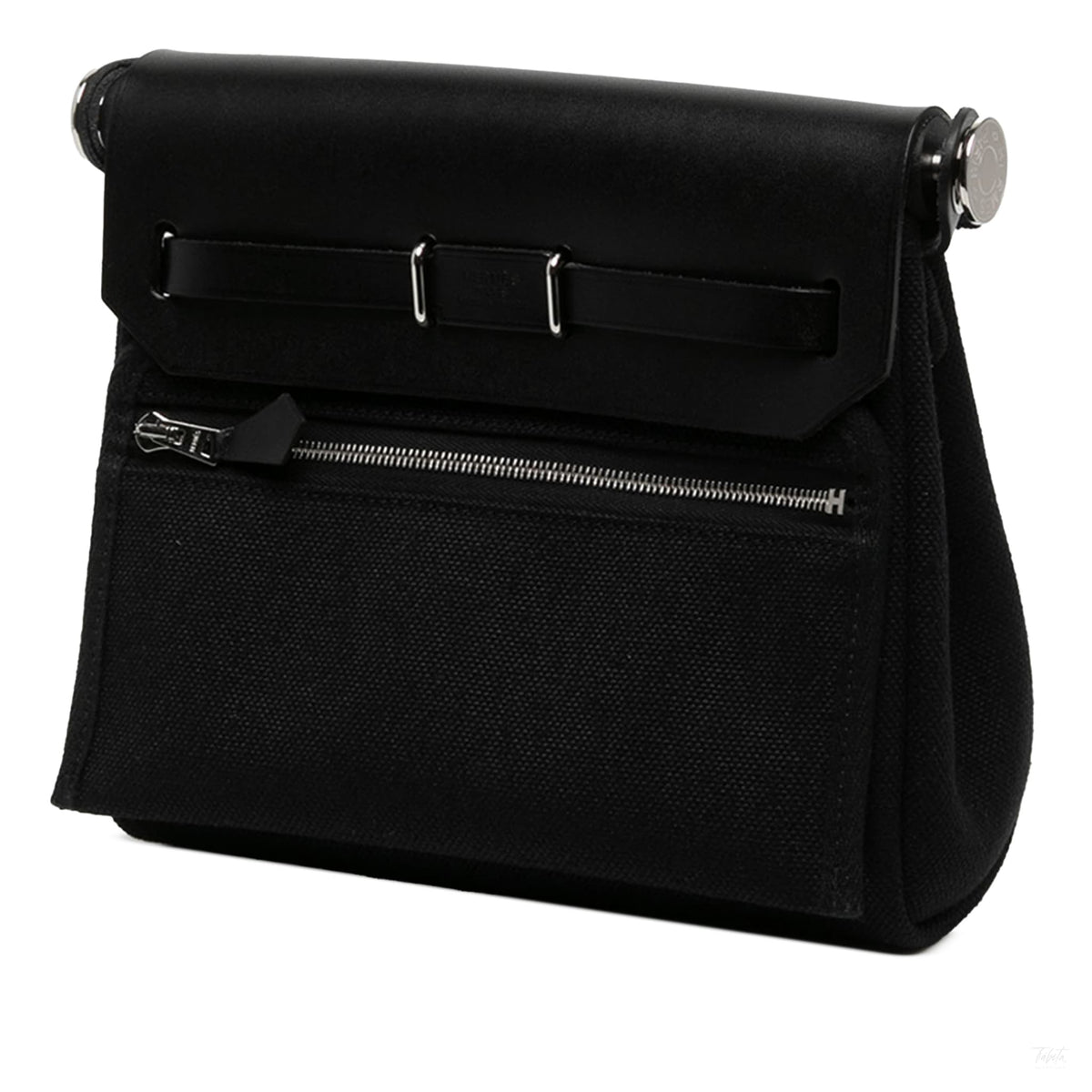 Second hand Hermes Herbag Mini Vache Hunter Leather Crossbody Black - Tabita Bags