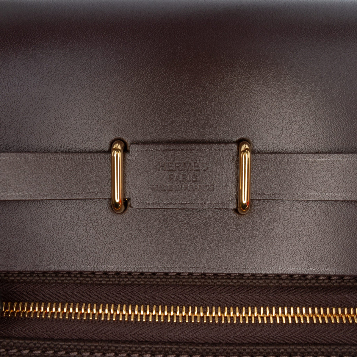 Second hand Hermes Herbag Mini Vache Hunter Leather Crossbody Brown - Tabita Bags