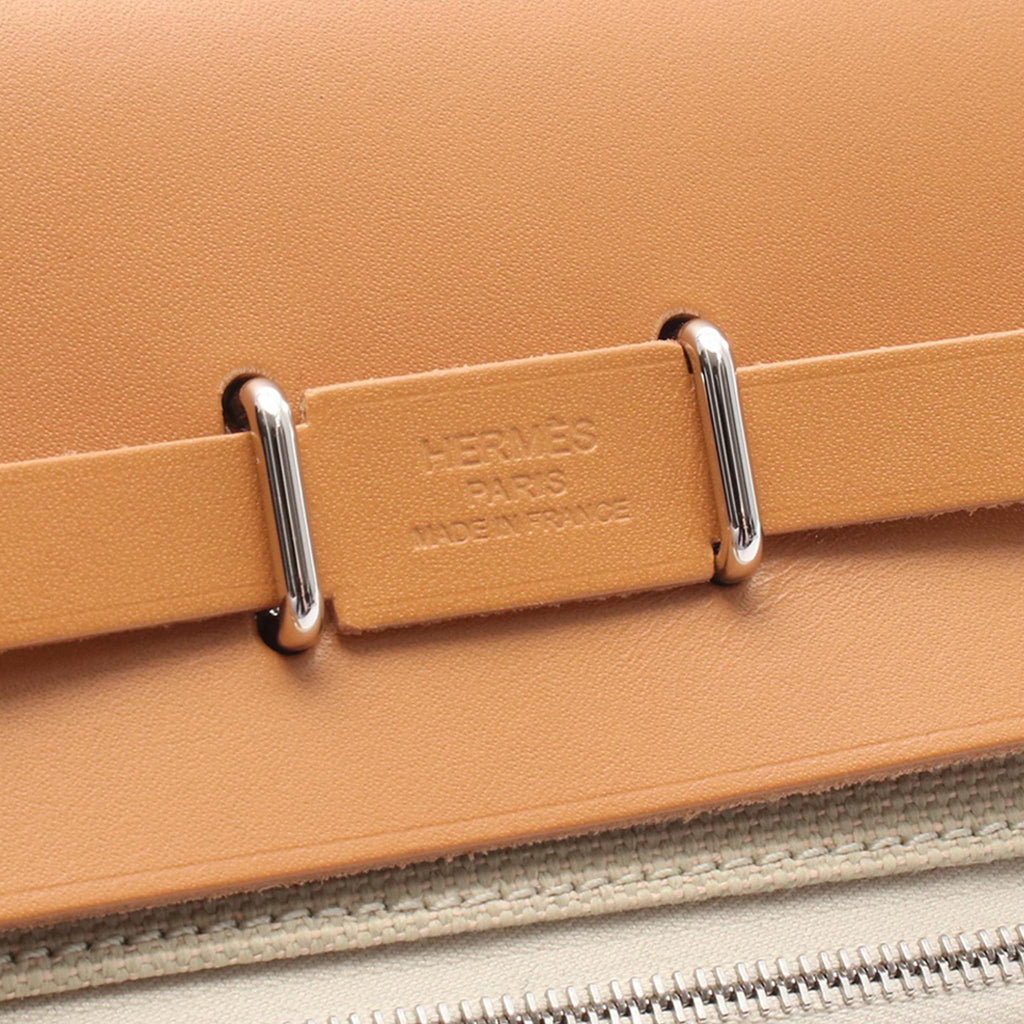 Second hand Hermes Herbag Mini Vache Hunter Leather Crossbody Brown - Tabita Bags