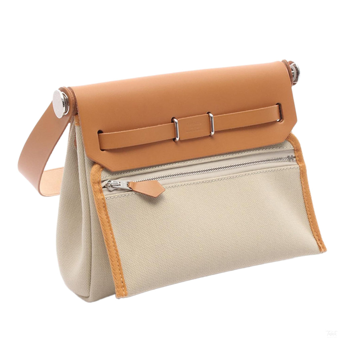 Second hand Hermes Herbag Mini Vache Hunter Leather Crossbody Brown - Tabita Bags