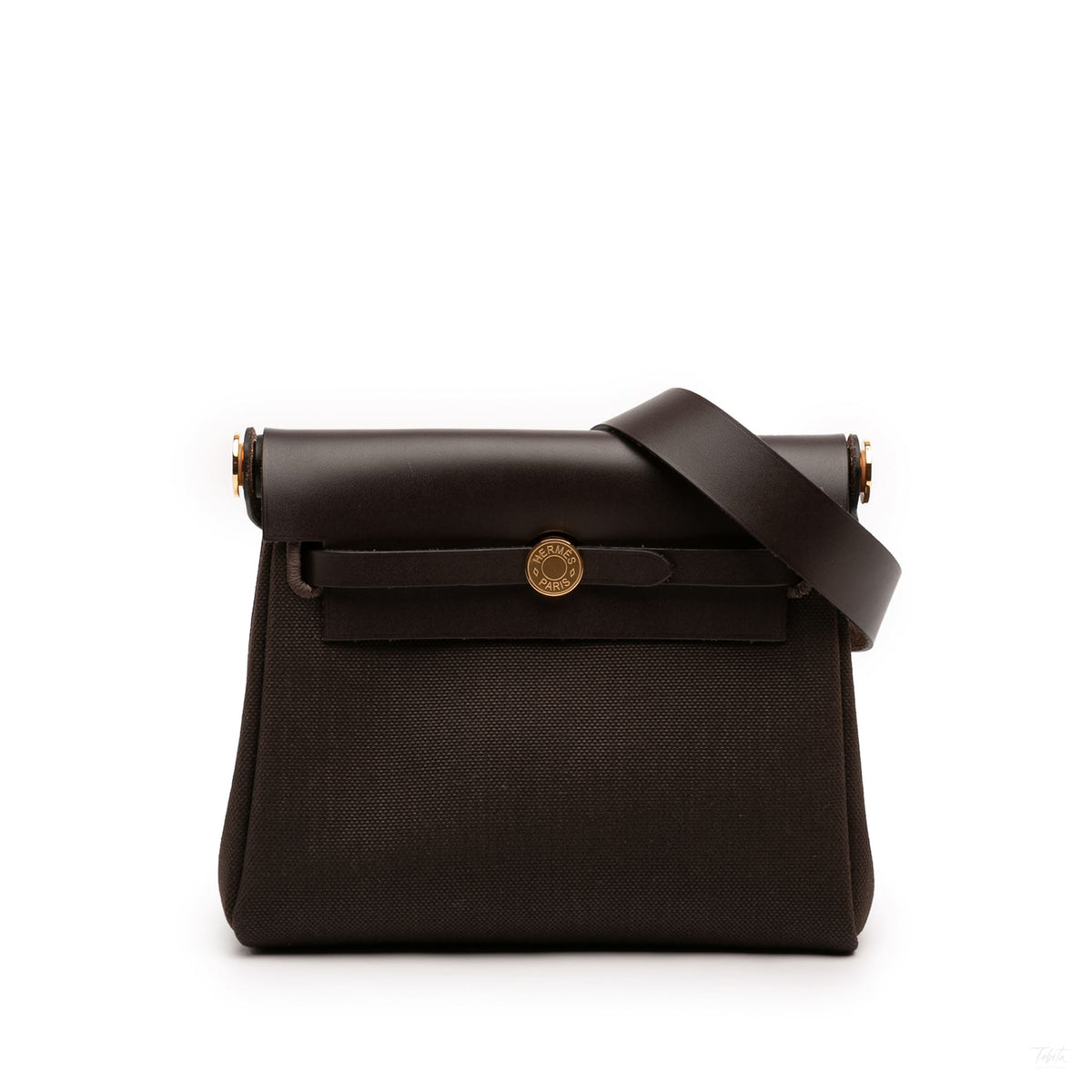 Second hand Hermes Herbag Mini Vache Hunter Leather Crossbody Brown - Tabita Bags