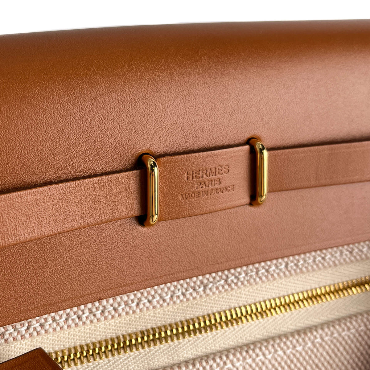 Second hand Hermes Herbag Mini Vache Hunter Leather Crossbody Fauve - Tabita Bags