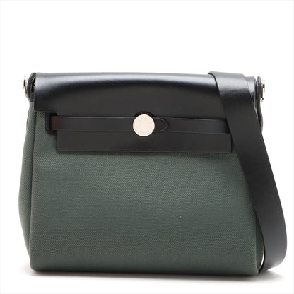 Second hand Hermes Herbag Mini Vache Hunter Leather Crossbody Green - Tabita Bags