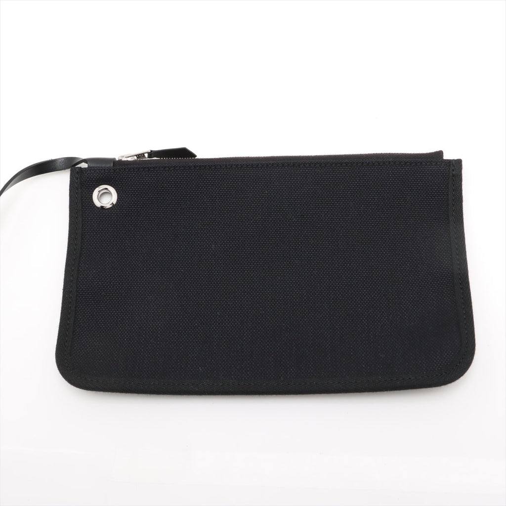 Second hand Hermes Herbag PM Canvas 1 pouch Top-handle Handbag Black - Tabita Bags