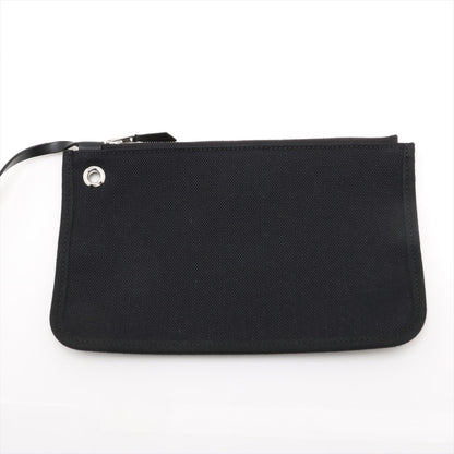 Second hand Hermes Herbag PM Canvas 1 pouch Top-handle Handbag Black - Tabita Bags
