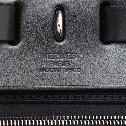 Second hand Hermes Herbag PM Canvas 1 pouch Top-handle Handbag Black - Tabita Bags