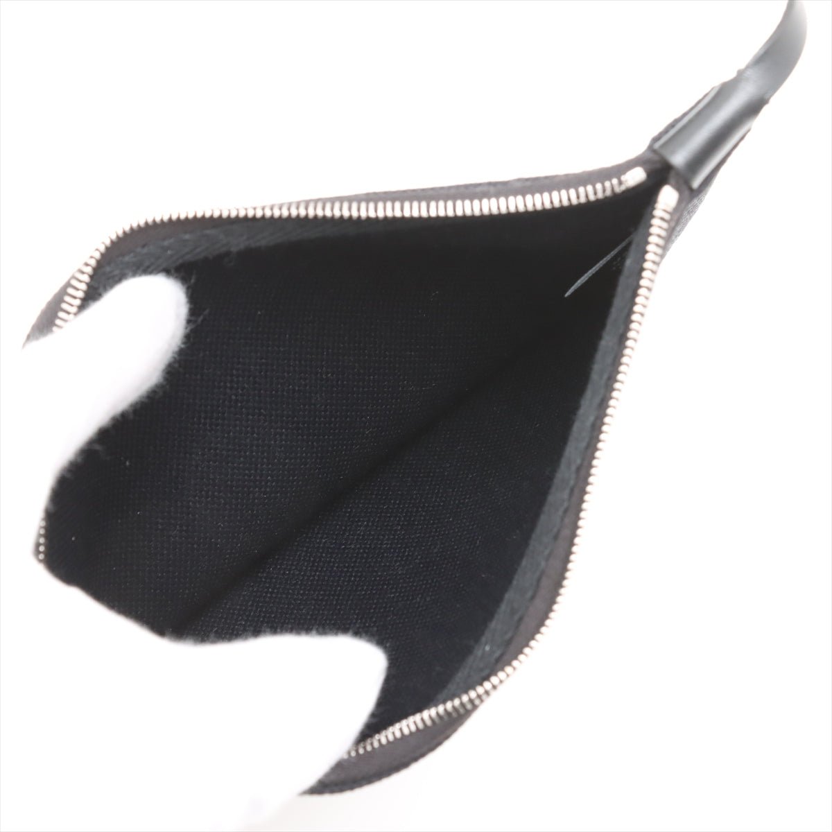 Second hand Hermes Herbag PM Canvas 1 pouch Top-handle Handbag Black - Tabita Bags
