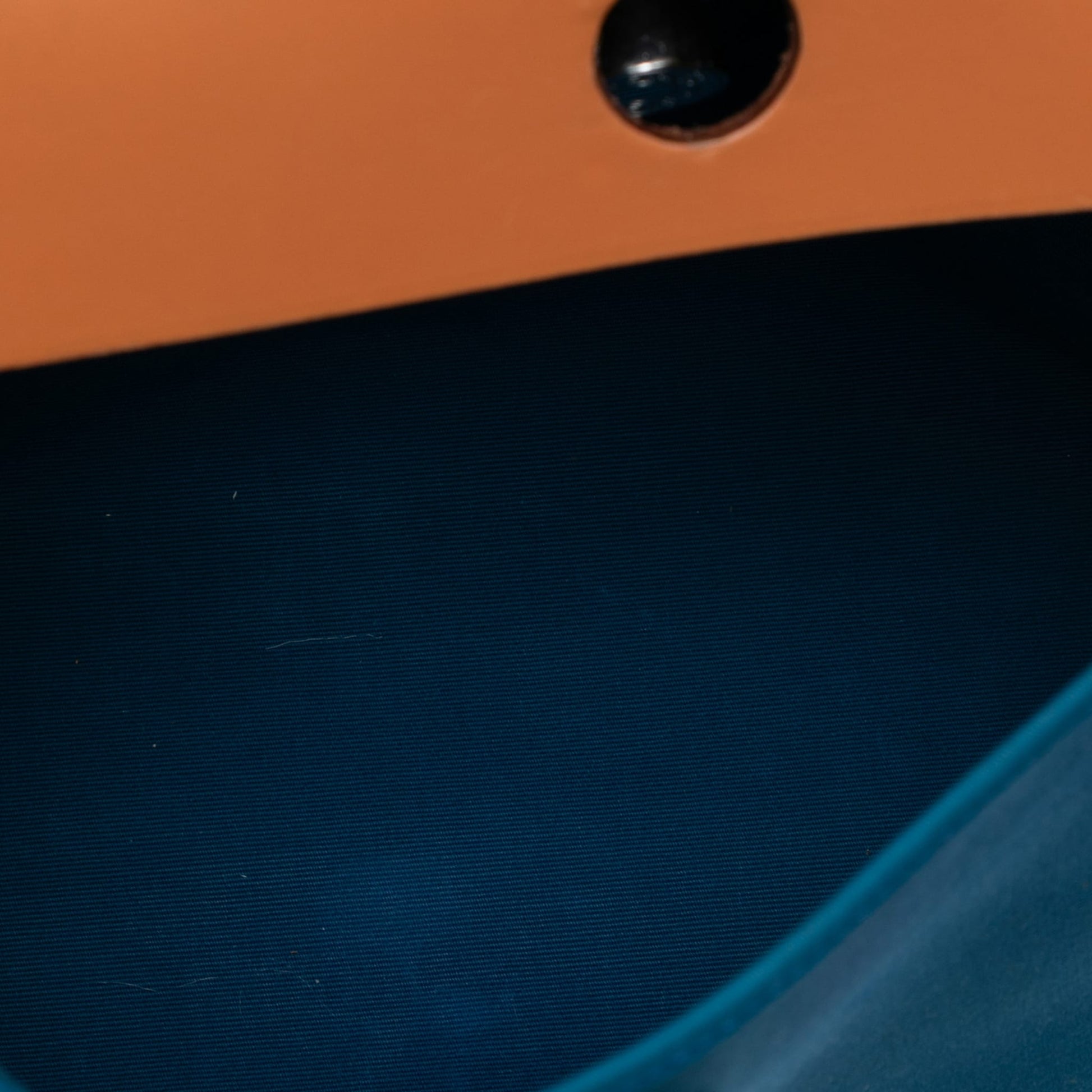 Second hand Hermes Herbag PM Canvas 1 pouch Top - Handle Handbag Blue - Tabita Bags