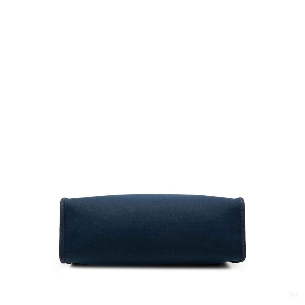 Second hand Hermes Herbag PM Canvas 1 pouch Top-handle Handbag Blue - Tabita Bags