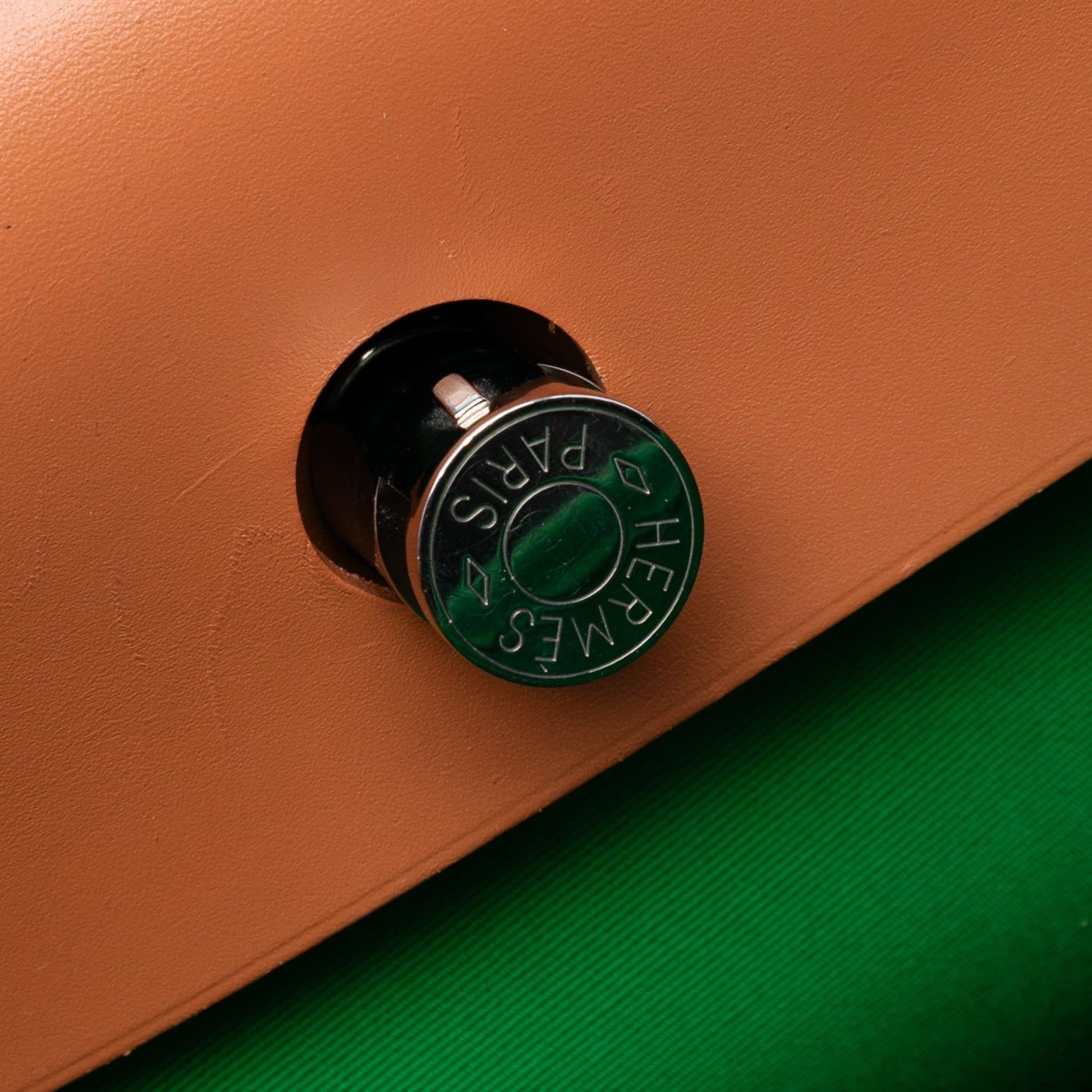 Second hand Hermes Herbag PM Canvas 1 pouch Top - handle Handbag Green - Tabita Bags