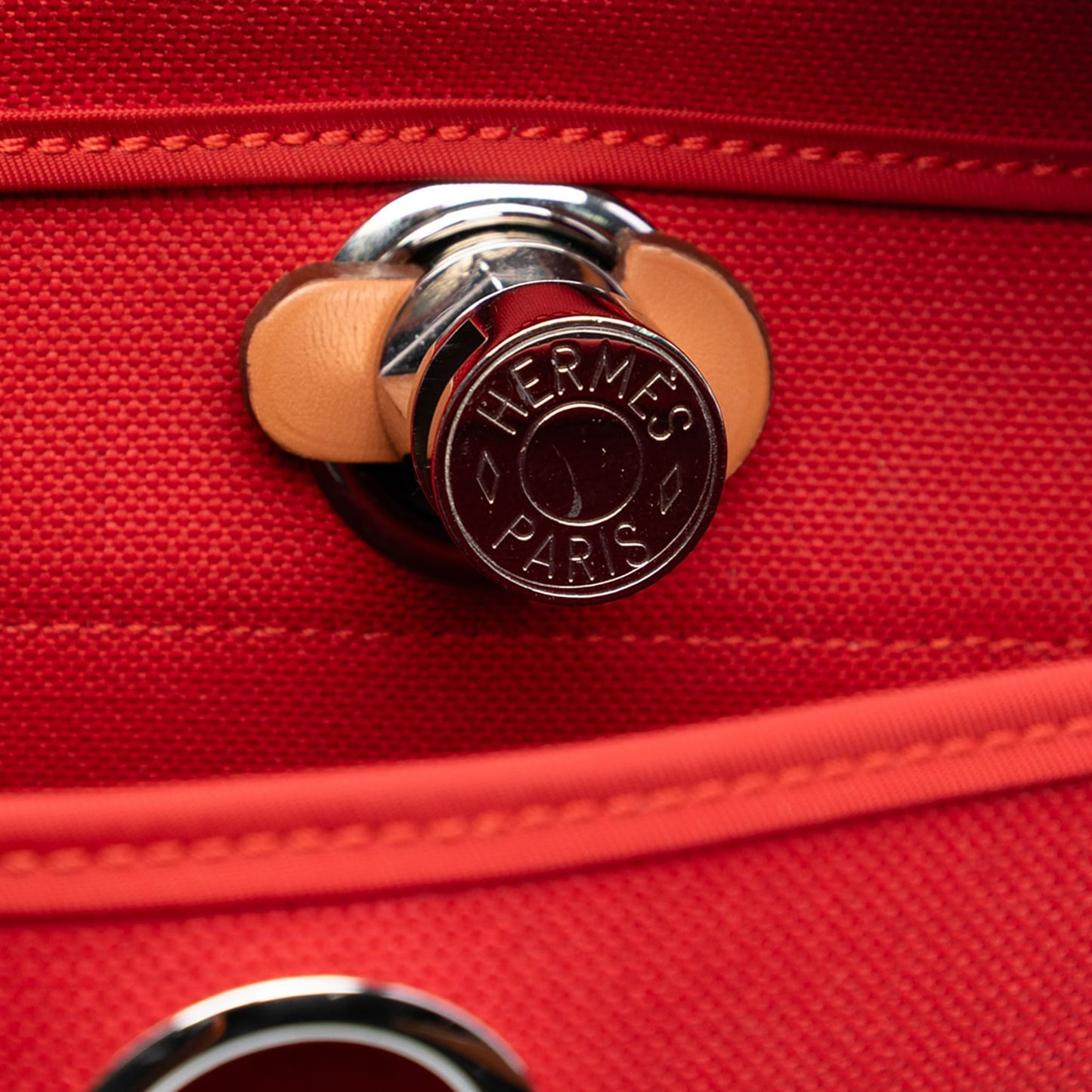 Second hand Hermes Herbag PM Canvas 1 pouch Top - handle Handbag Orange - Tabita Bags