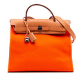 Second hand Hermes Herbag PM Canvas 1 Pouch Top - handle Handbag Orange - Tabita Bags