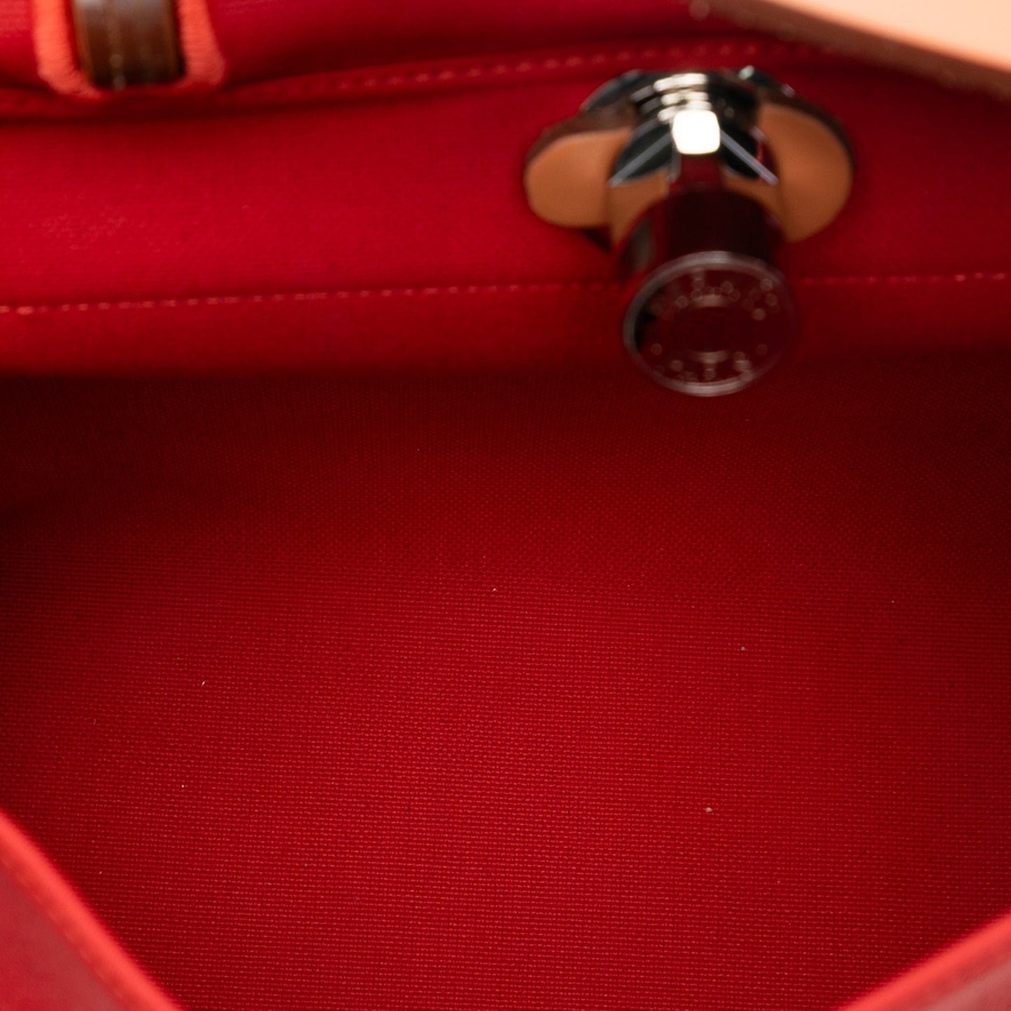 Second hand Hermes Herbag PM Canvas 1 pouch Top - handle Handbag Orange - Tabita Bags