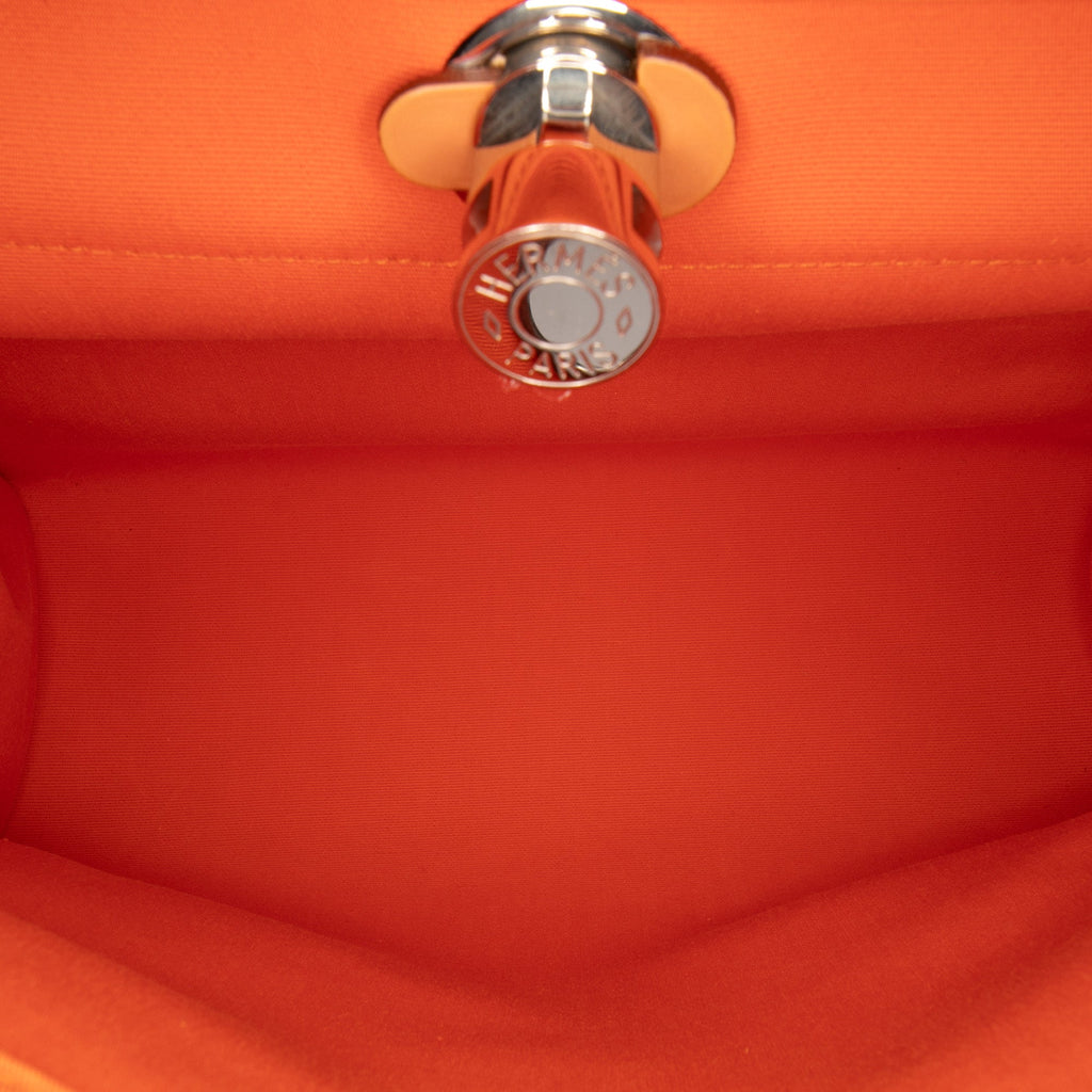 Second hand Hermes Herbag PM Canvas 1 Pouch Top - handle Handbag Orange - Tabita Bags