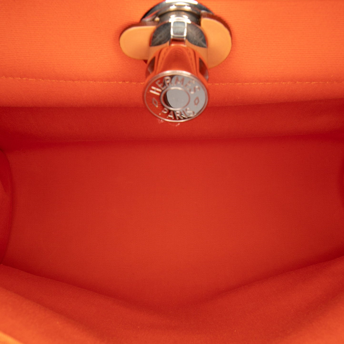 Second hand Hermes Herbag PM Canvas 1 Pouch Top - handle Handbag Orange - Tabita Bags