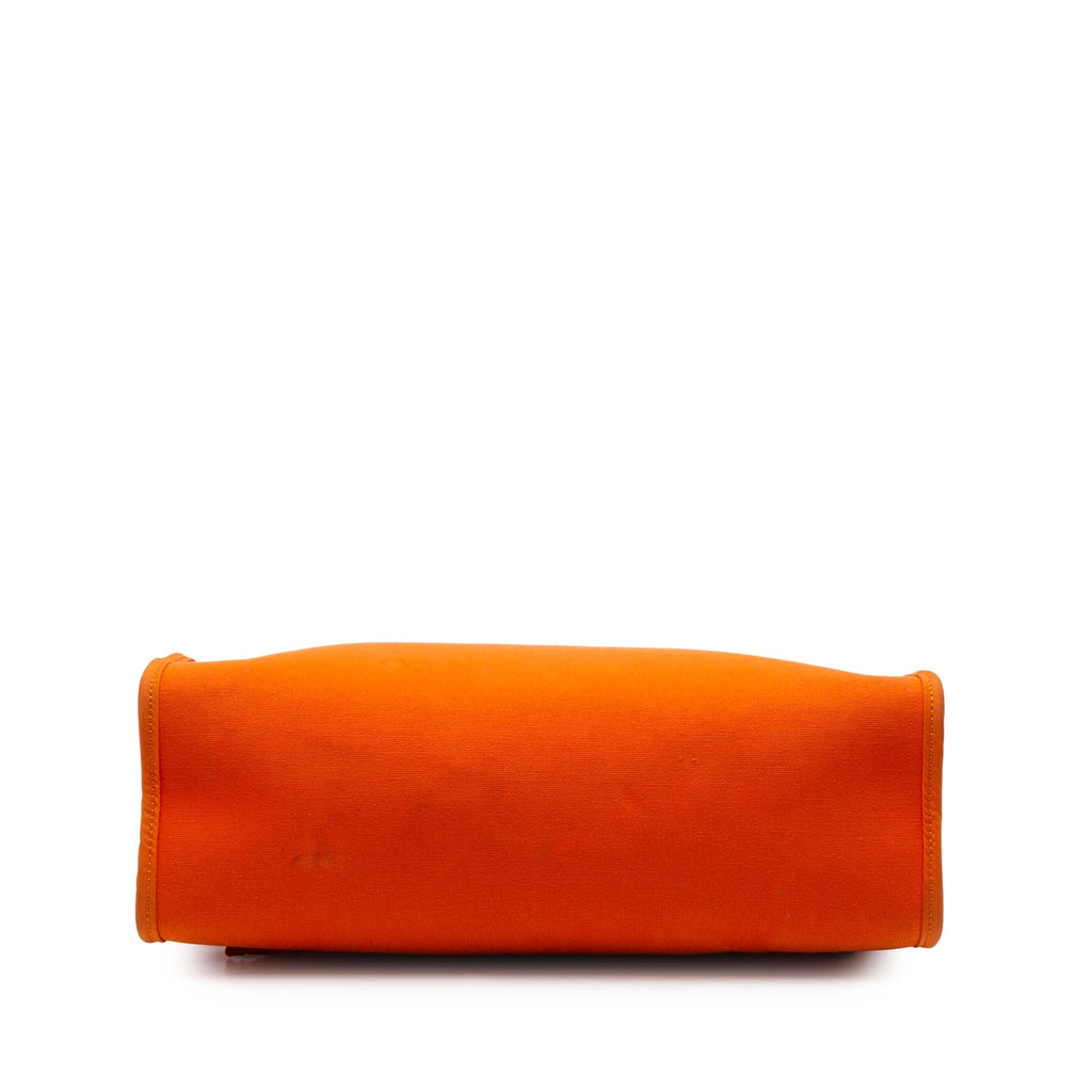 Second hand Hermes Herbag PM Canvas 1 pouch Top - handle Handbag Orange - Tabita Bags