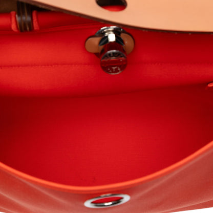 Second hand Hermes Herbag PM Canvas 1 pouch Top - Handle Handbag Orange - Tabita Bags