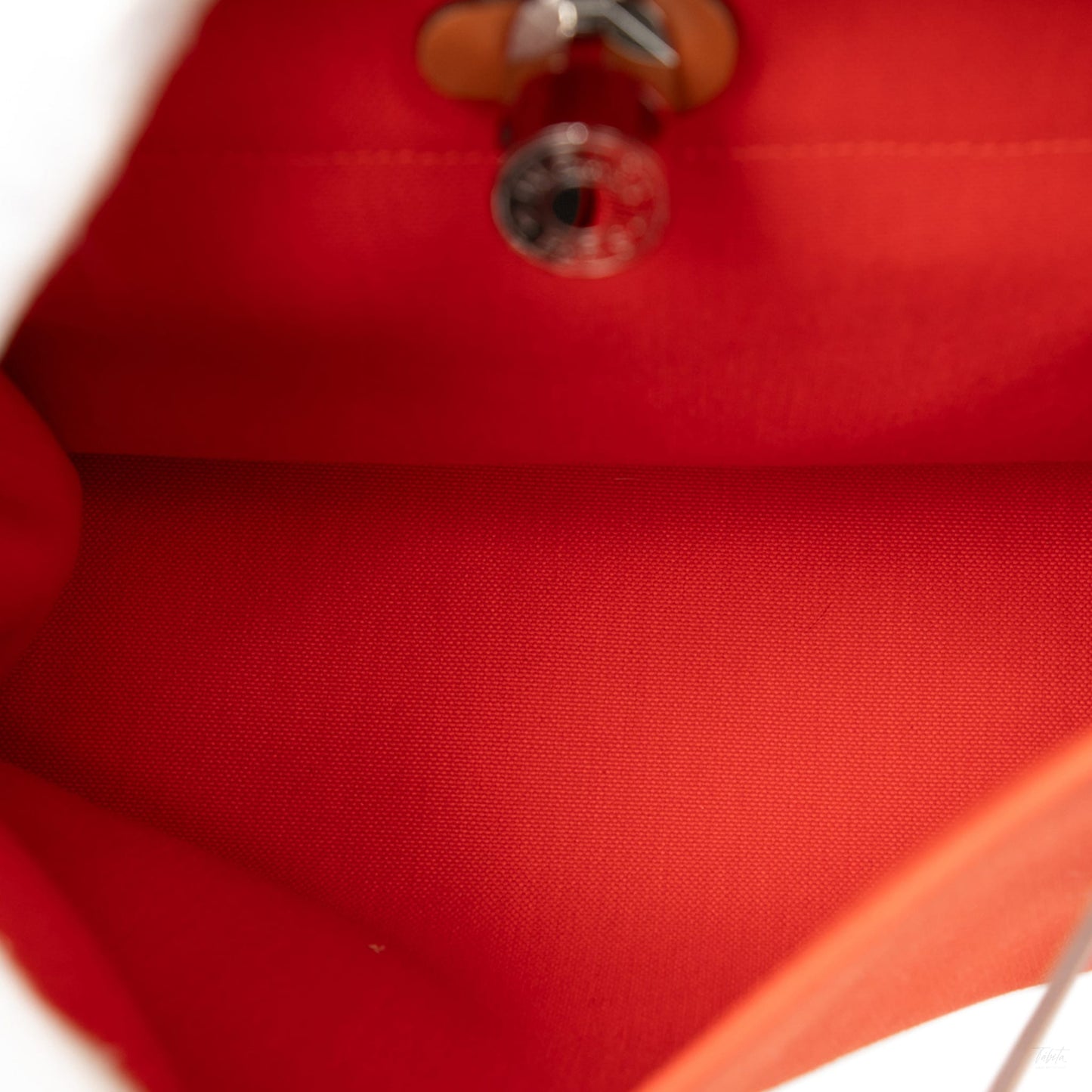 Second hand Hermes Herbag PM Canvas 1 pouch Top - handle Handbag Orange - Tabita Bags