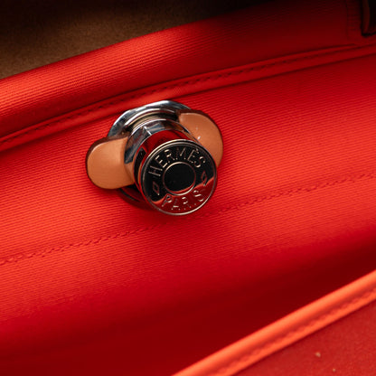 Second hand Hermes Herbag PM Canvas 1 pouch Top - Handle Handbag Orange - Tabita Bags