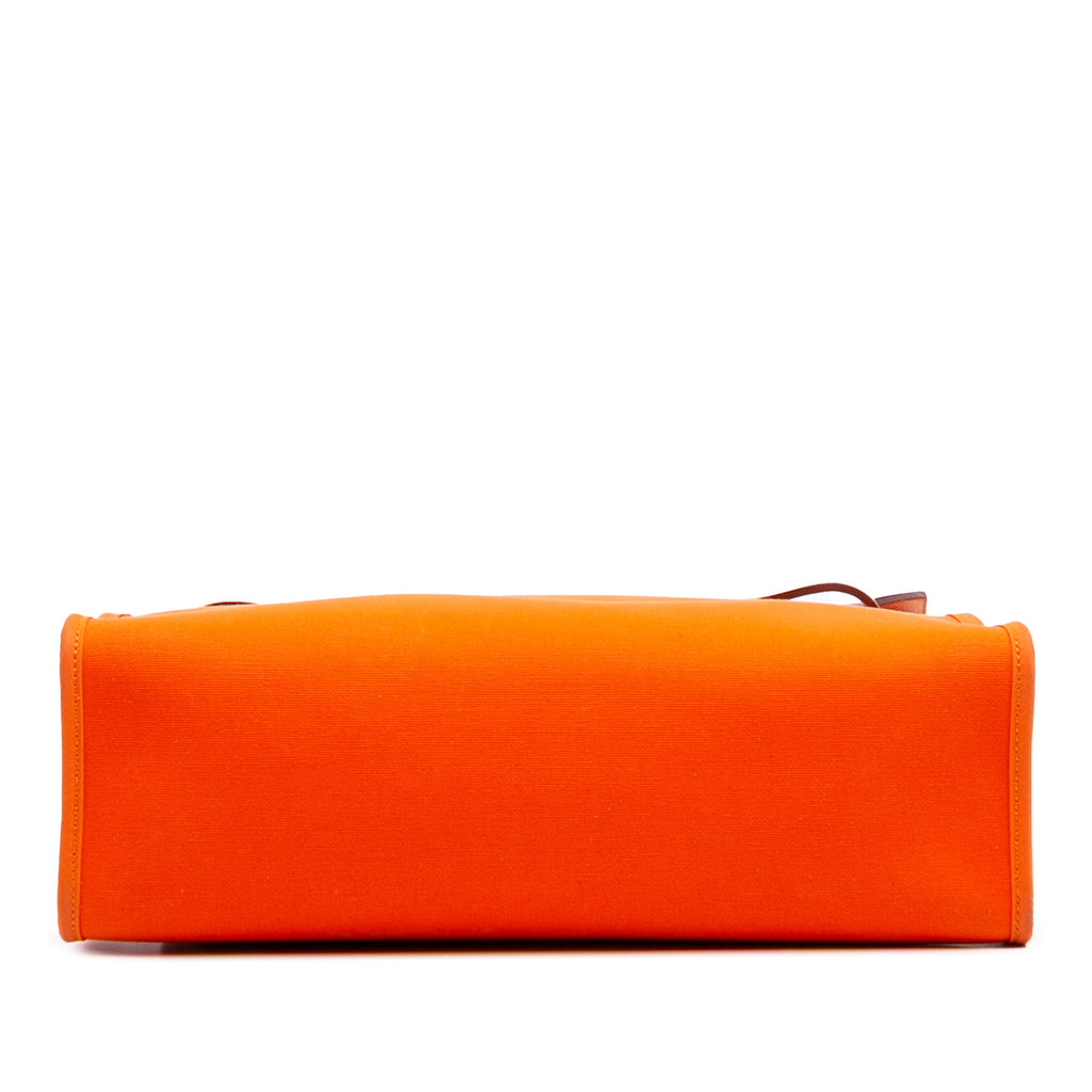 Second hand Hermes Herbag PM Canvas 1 Pouch Top - handle Handbag Orange - Tabita Bags
