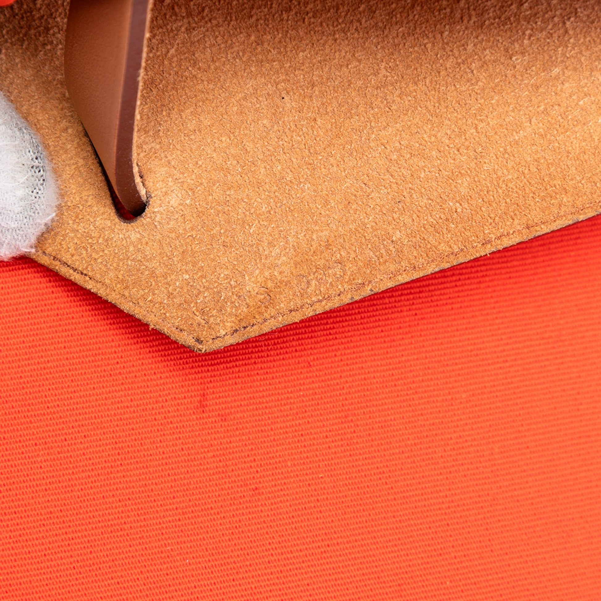 Second hand Hermes Herbag PM Canvas 1 pouch Top - handle Handbag Orange - Tabita Bags