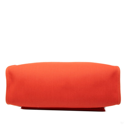 Second hand Hermes Herbag PM Canvas 1 pouch Top - handle Handbag Orange - Tabita Bags