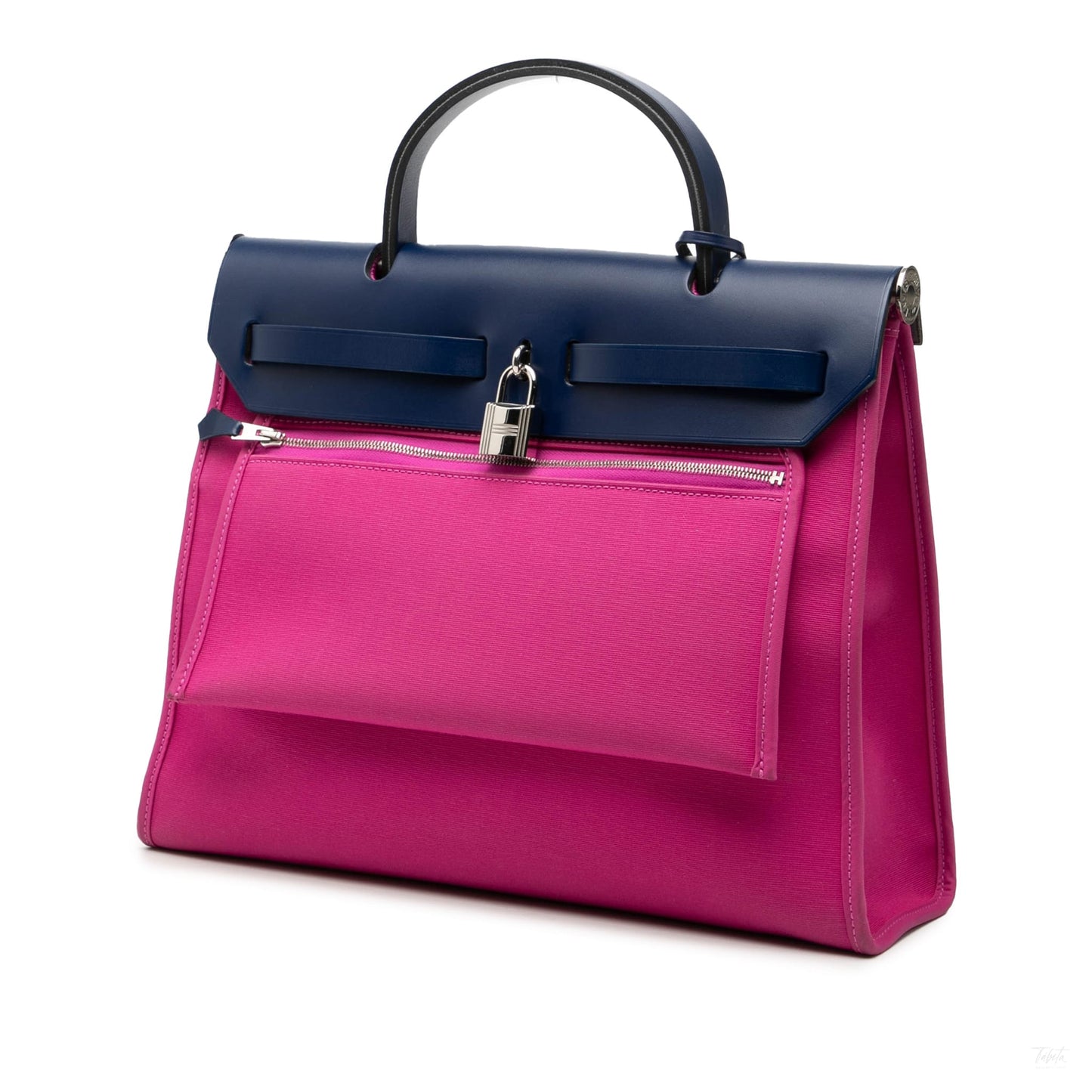 Second hand Hermes Herbag PM Canvas 1 pouch Top - handle Handbag Pink - Tabita Bags