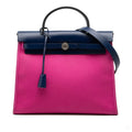 Second hand Hermes Herbag PM Canvas 1 pouch Top - handle Handbag Pink - Tabita Bags