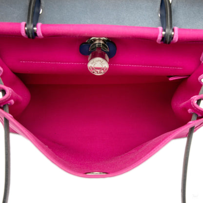 Second hand Hermes Herbag PM Canvas 1 pouch Top - handle Handbag Pink - Tabita Bags