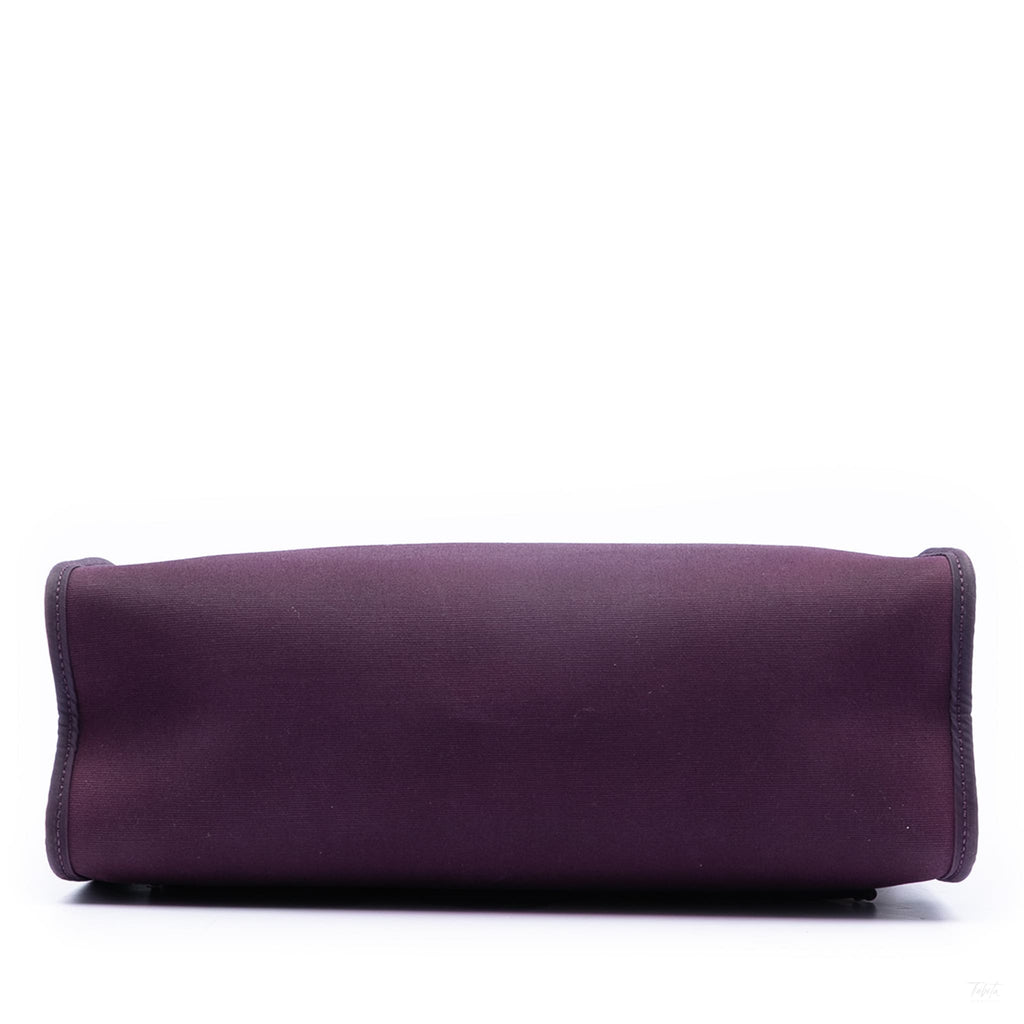 Second hand Hermes Herbag PM Canvas 1 Pouch Top - Handle Handbag Purple - Tabita Bags