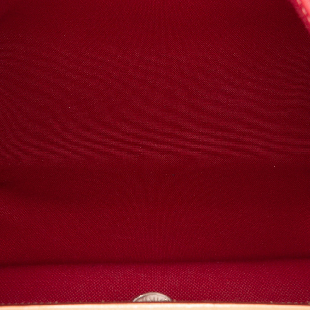 Second hand Hermes Herbag PM Canvas 1 Pouch Top - handle Handbag Red - Tabita Bags