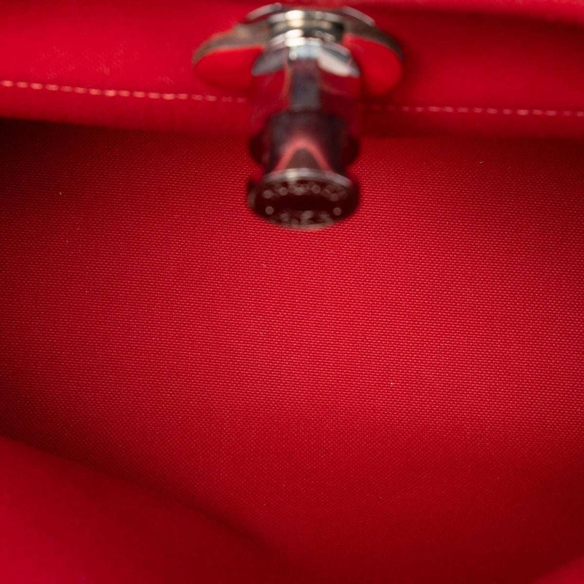 Second hand Hermes Herbag PM Canvas 1 pouch Top - Handle Handbag Red - Tabita Bags