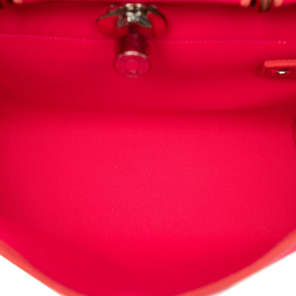 Second hand Hermes Herbag PM Canvas 1 pouch Top - Handle Handbag Rose Extreme - Tabita Bags
