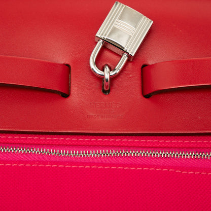 Second hand Hermes Herbag PM Canvas 1 pouch Top - Handle Handbag Rose Extreme - Tabita Bags