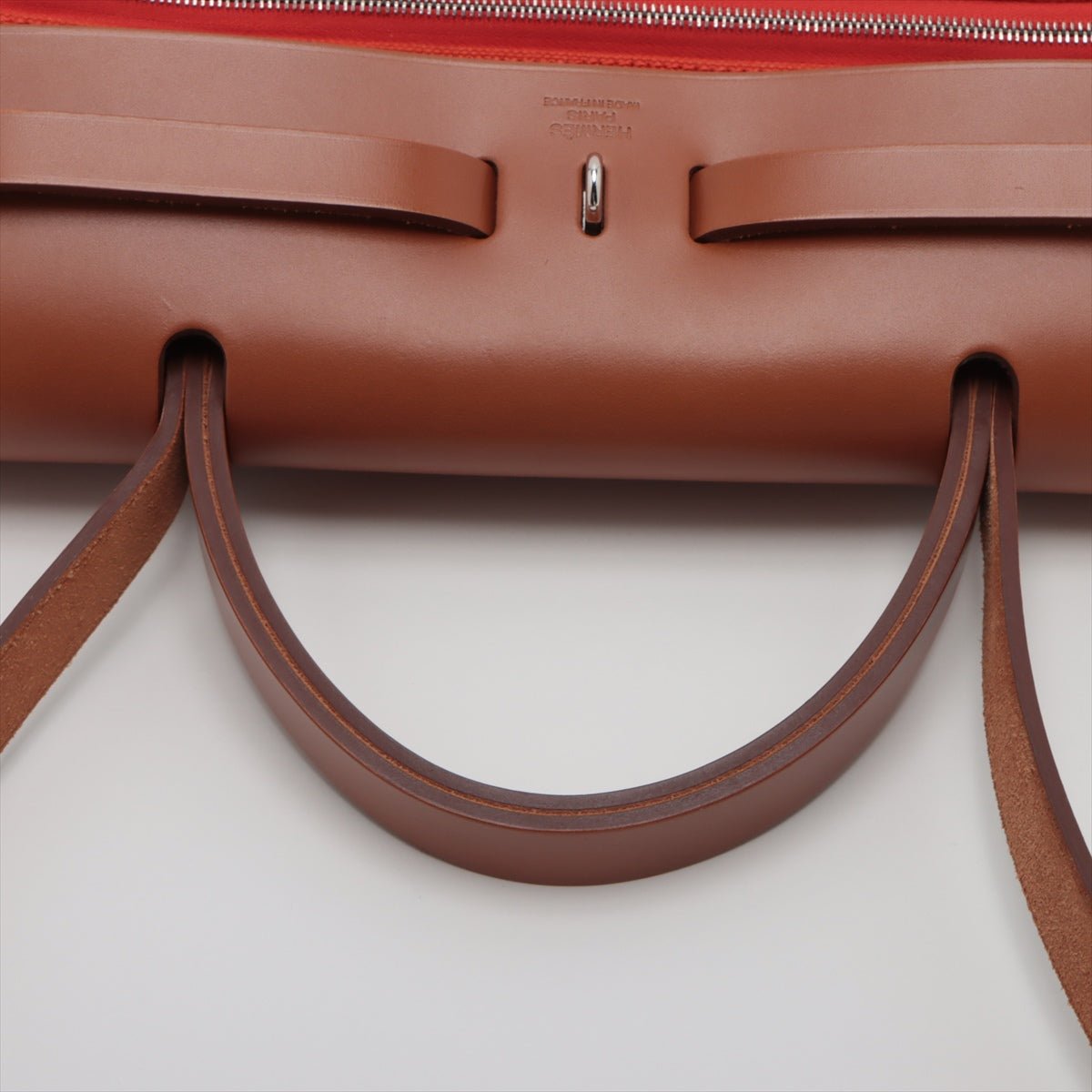 Second hand Hermes Herbag PM Canvas 2 - Ways Top - handle Bag 1 pouch Orange - Tabita Bags