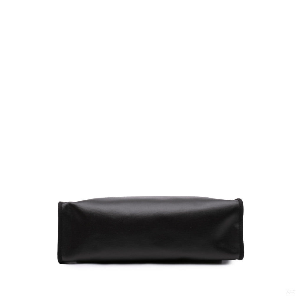 Second hand Hermes Herbag PM Toile H Berline Leather & Canvas Zip Top-handle Handbag Black - Tabita Bags