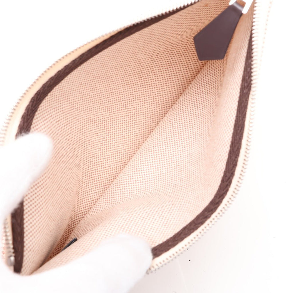 Second hand Hermes Herbag PM Toile Officier × Vache Hunter Leather & Canvas Zip Top-handle Handbag Beige - Tabita Bags